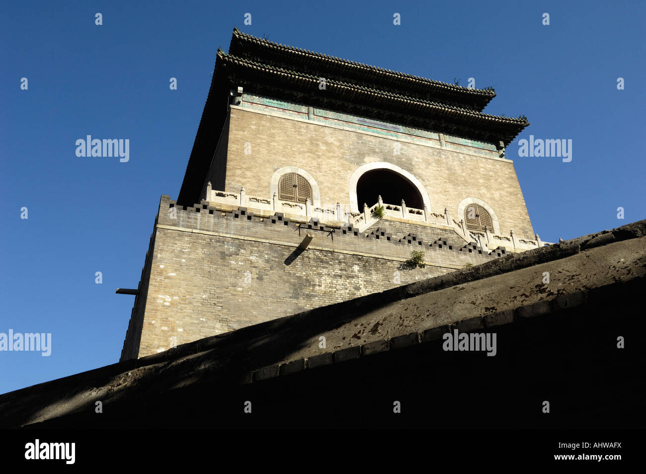 Torre campanaria a Beijing in Cina 14 Ott 2007 Foto Stock