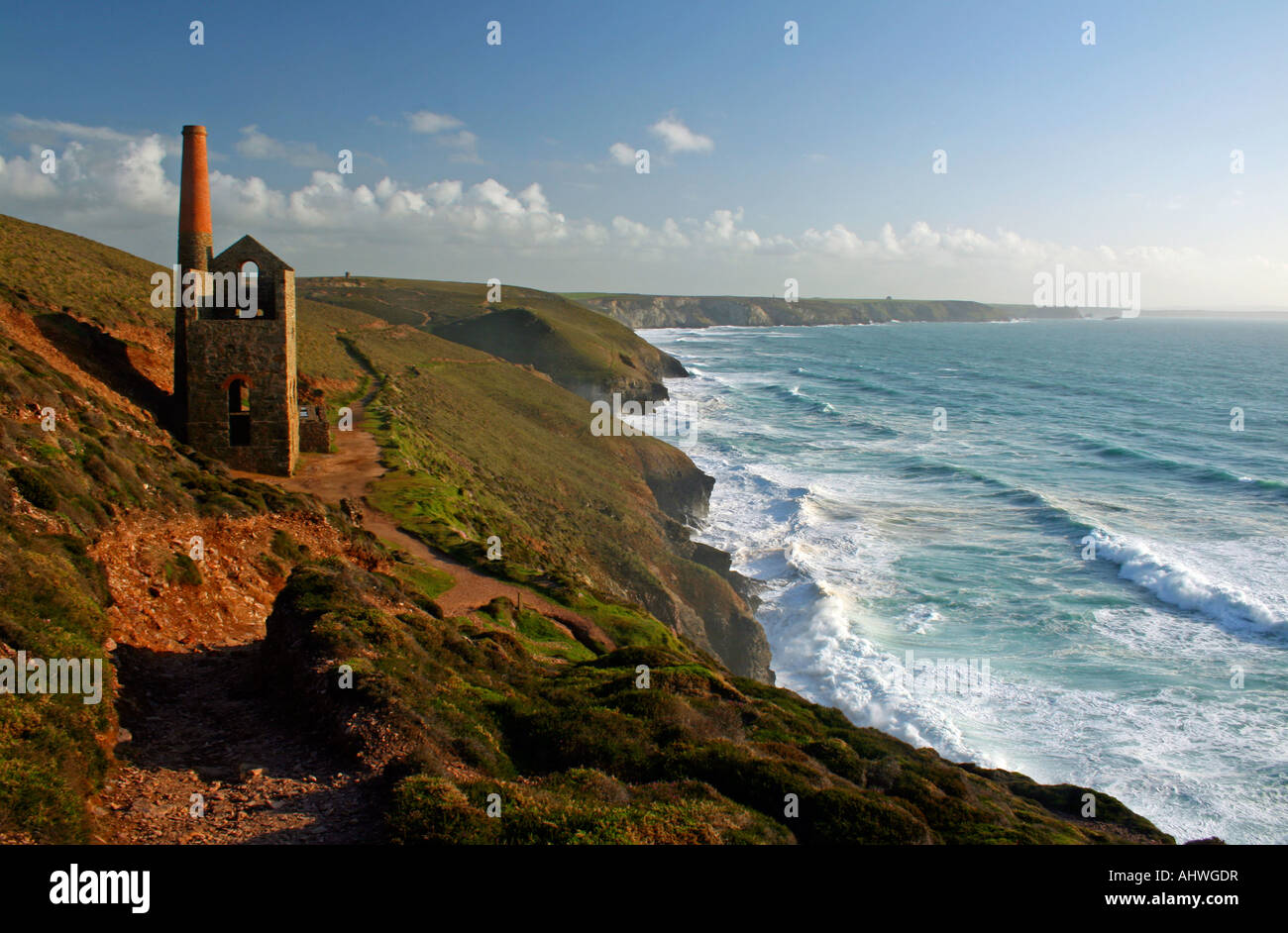 Towanroath Cornish fascio Casa del motore sul Nord Atlantico Foto Stock