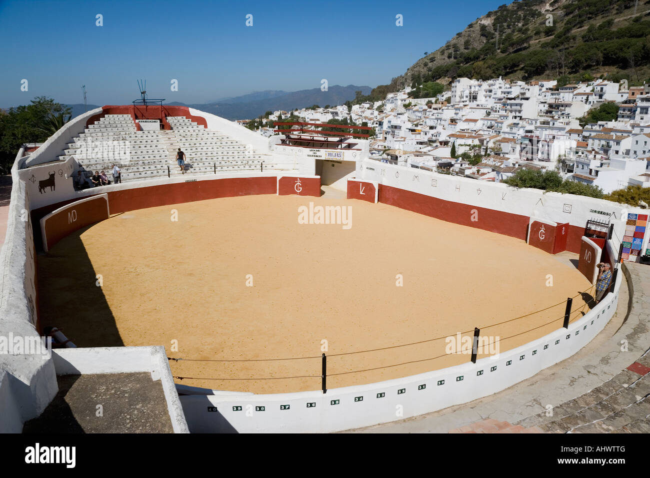 Mijas Provincia di Malaga Costa del Sol Spagna Bullring Foto Stock