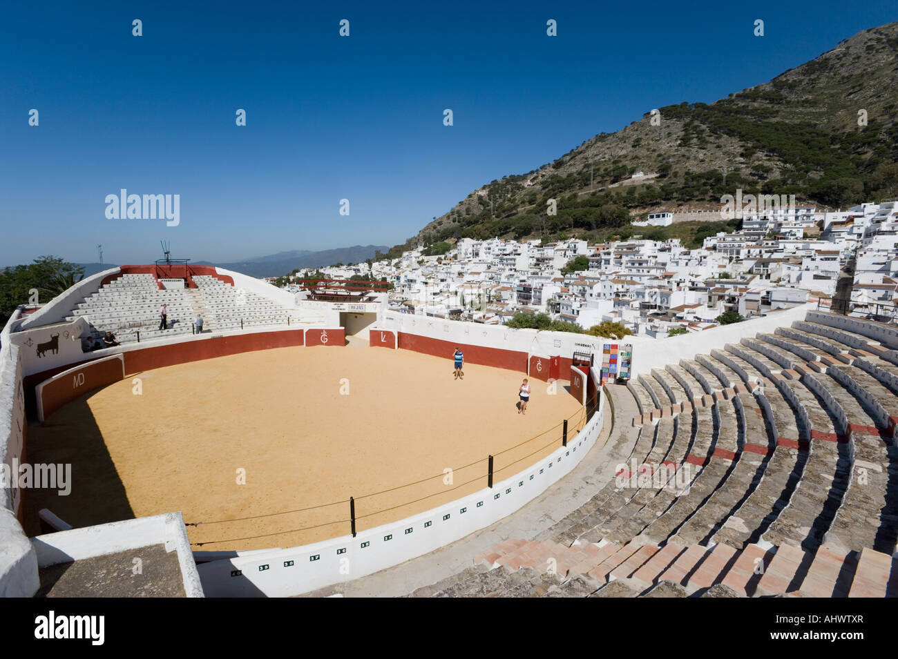 Mijas Provincia di Malaga Costa del Sol Spagna Bullring Foto Stock
