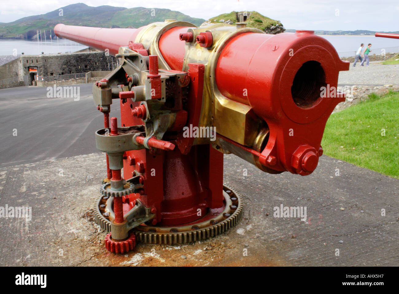 Una pistola a Fort Dunree, Inishowen, Donegal, Irlanda Foto Stock