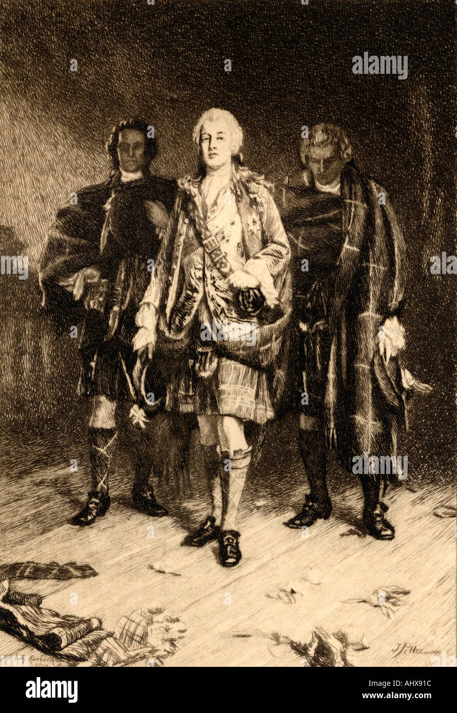 Charles Edward Stuart, aka il giovane pretendente, il giovane cavaliere, e Bonnie Prince Charlie, 1720 - 1788. Pretendente al trono britannico. Foto Stock