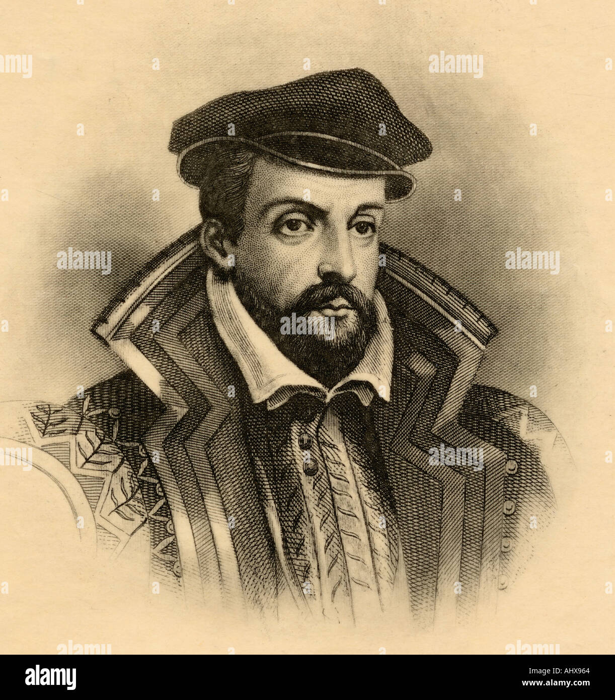 Gaspard de Coligny, Seigneur de Chatillon, 1519 - 1572. Nobile francese, ammiraglio e leader protestanti. Foto Stock
