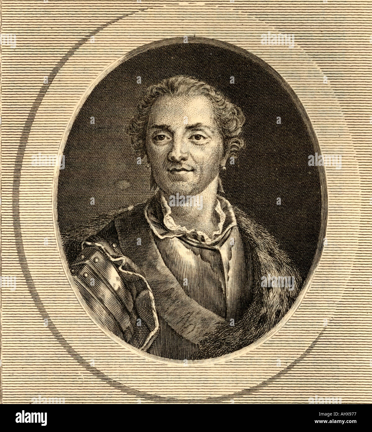 Maurice, il conte di Sassonia, 1696 - 1750. Il maresciallo Generale di Francia. Foto Stock