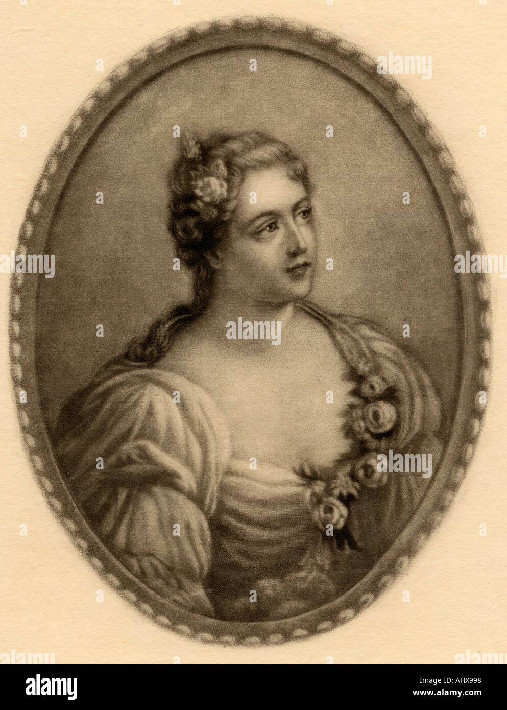 Marie Madeleine de La Vieuville, marchesa di Parabere, 1693-1755. Aristocratico francese ufficiale e la padrona di Philippe II, duca d'Orleans. Foto Stock