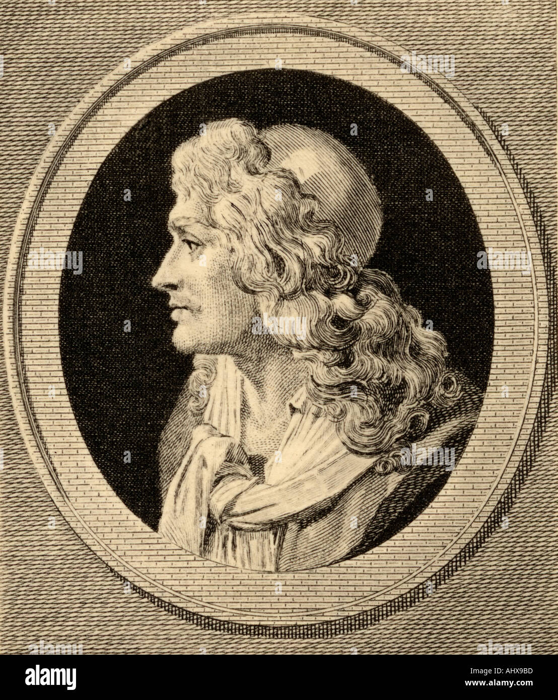 Giovanni battista Poquelin,aka Moliere, 1622 - 1673. Fumetto francese il drammaturgo e attore e poeta. Foto Stock