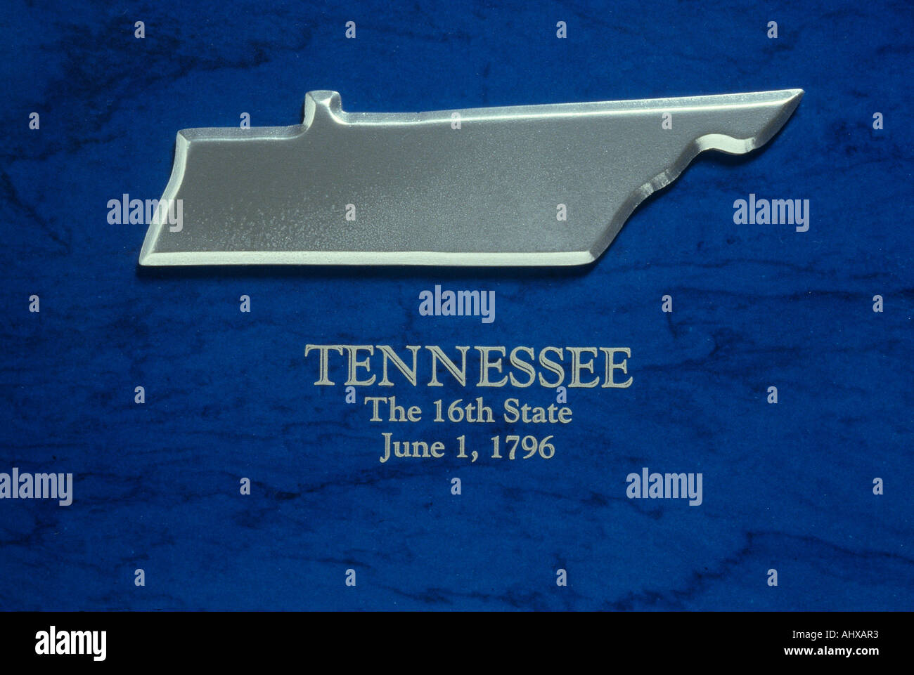 Mappa di argento del Tennessee Foto Stock