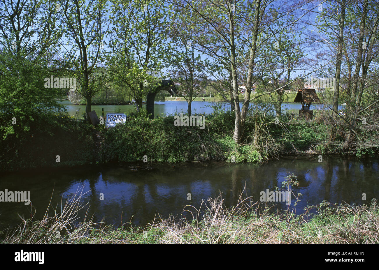 Fake Ness monster al Gaywood pesca grossa, Hertfordshire UK. Foto Stock