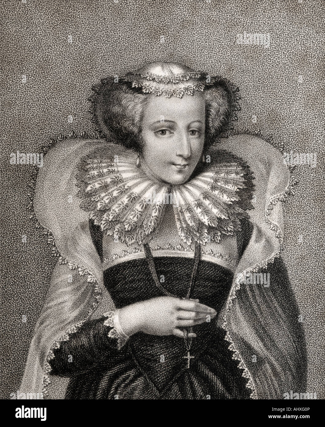 Maria Regina di Scozia anche Maria Stuart, 1542 - 1587. Figlia di Giacomo V, re di Scozia. Foto Stock