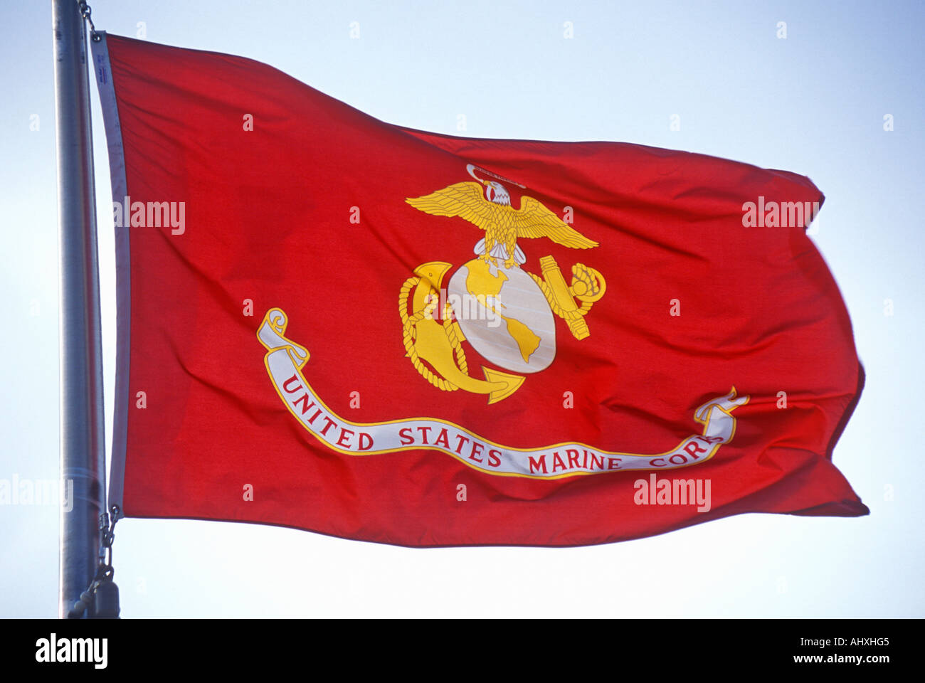 Bandiera per US Marine Corps Foto Stock