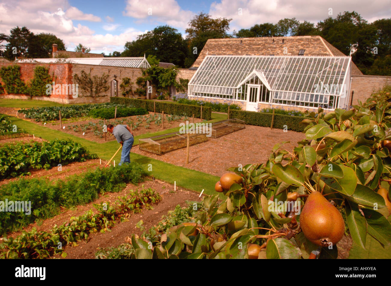 Il Victorian WALLED ORTO A PARCO OZLEWORTH GLOUCESTERSHIRE REGNO UNITO Foto Stock