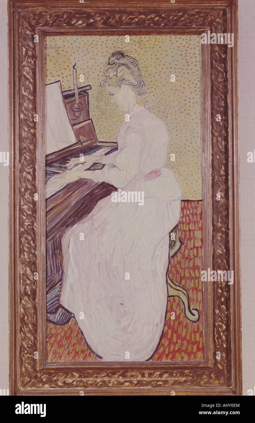 "Belle Arti, Gogh, Vincent van, (1853 - 1890), pittura, 'mademoiselle sul piano", 1890, olio su tela, museo di belle arti Foto Stock