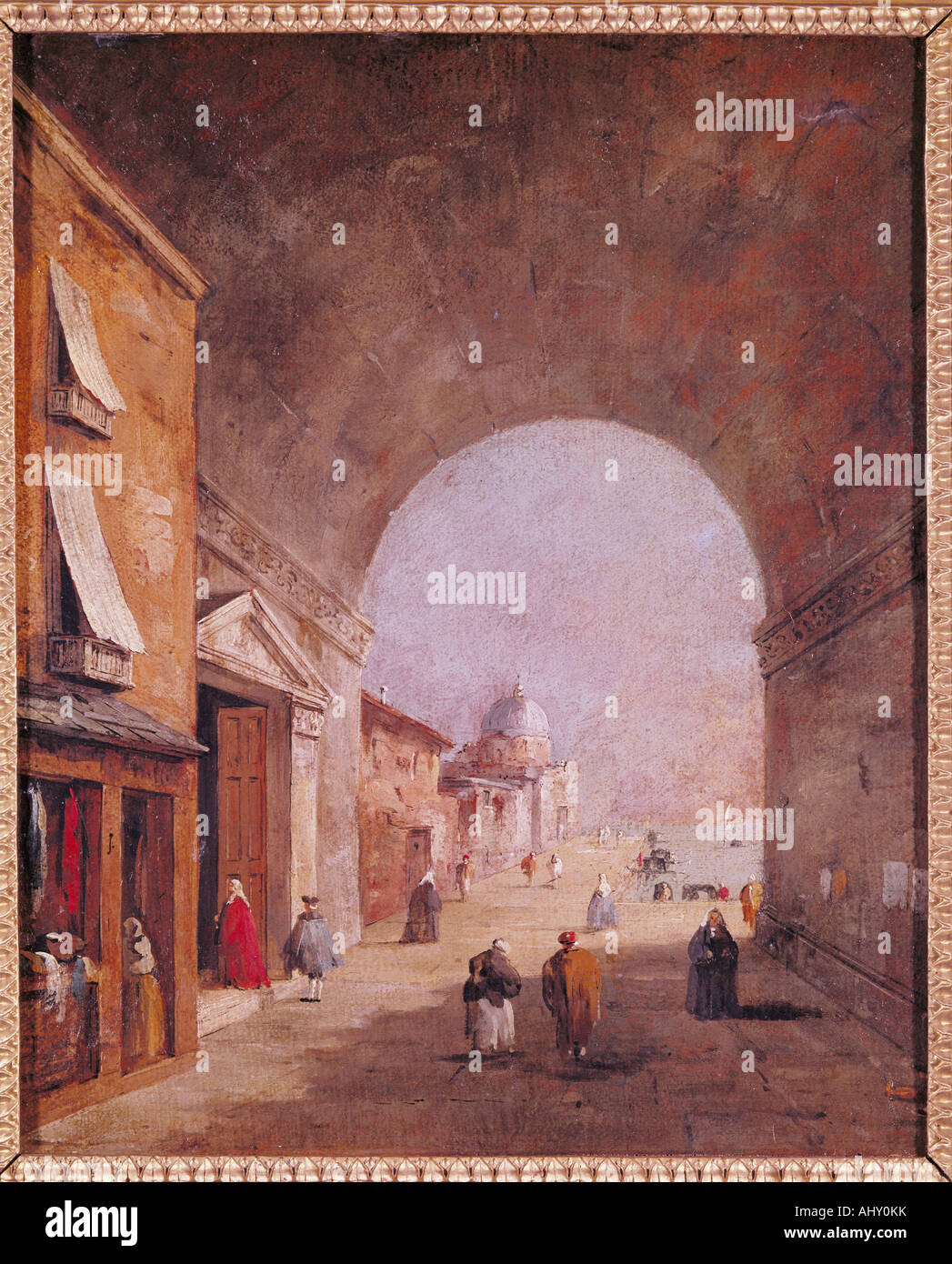 "Belle Arti, Guardi, Francesco (1712 - 1793), pittura, 'paesaggio veneziano", storico, storico, Europa, Italia, XVIII secolo, Foto Stock