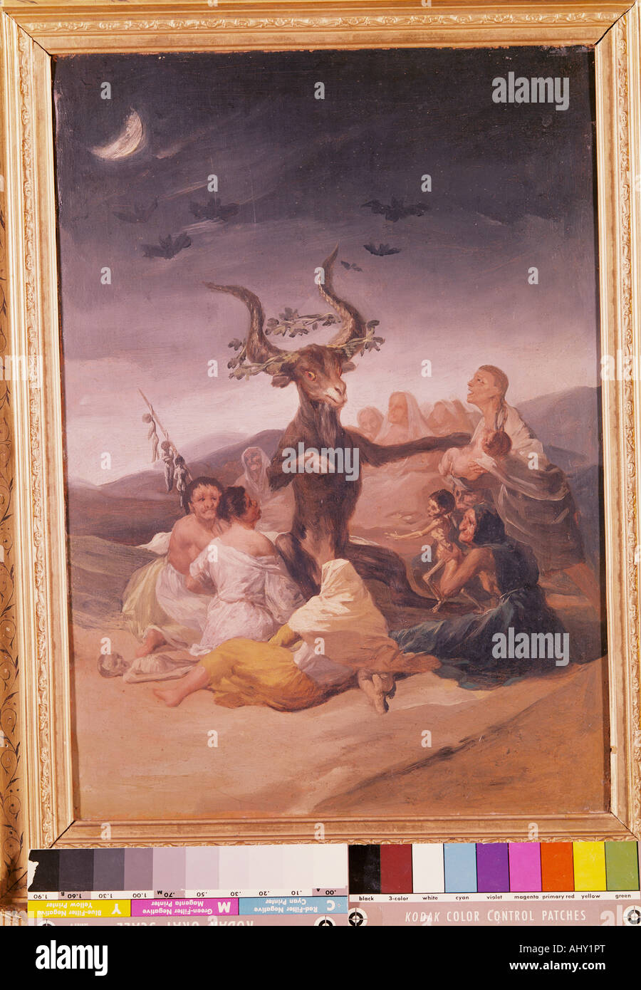 "Belle Arti, Goya y Lucientes, Francisco de, (1746 - 1828), pittura, 'El Aquelarre' ('streghe ' sabbath"), 1789, olio su CAN Foto Stock