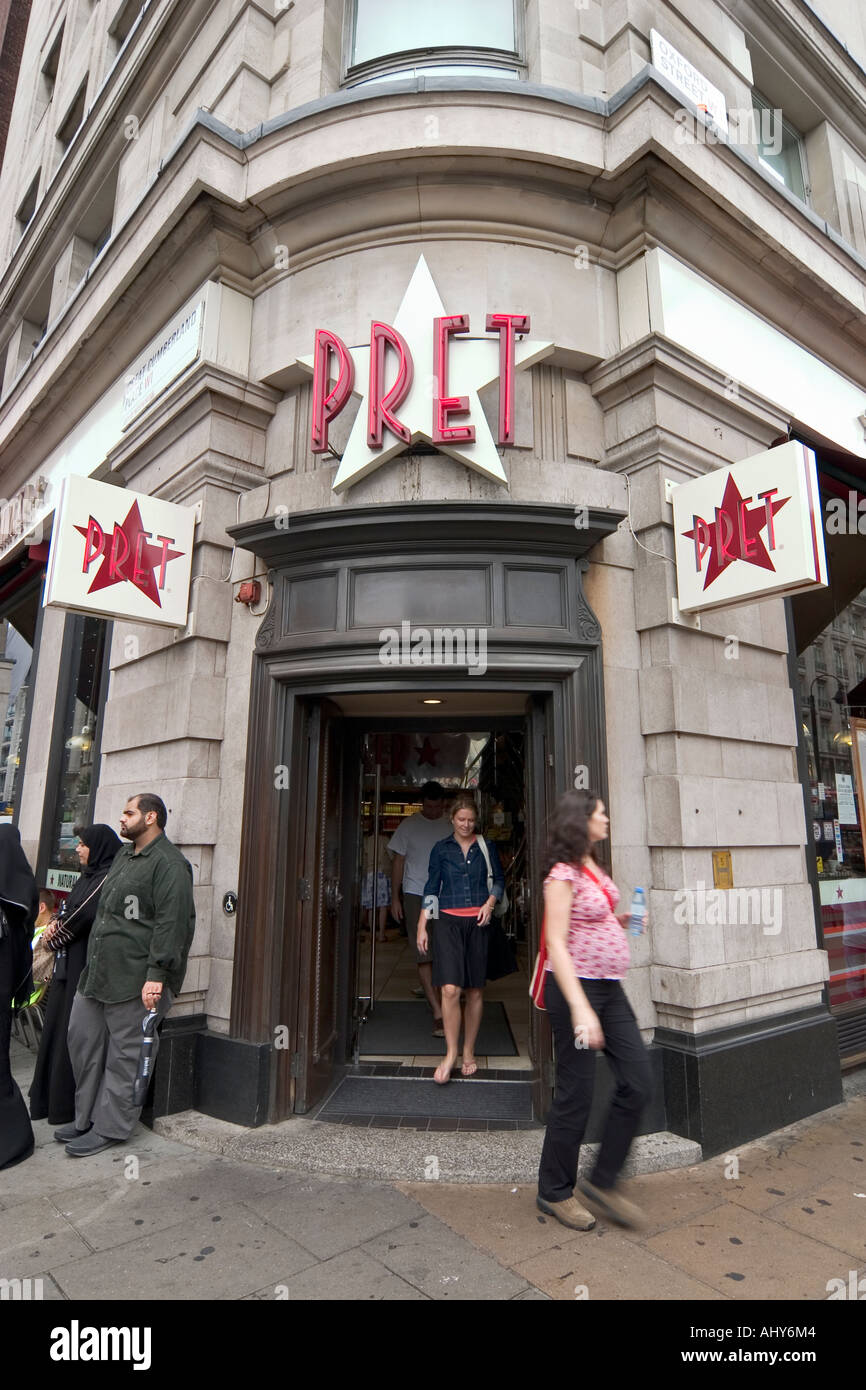 Pret a manger snack bar su Bond Street, Londra Foto Stock