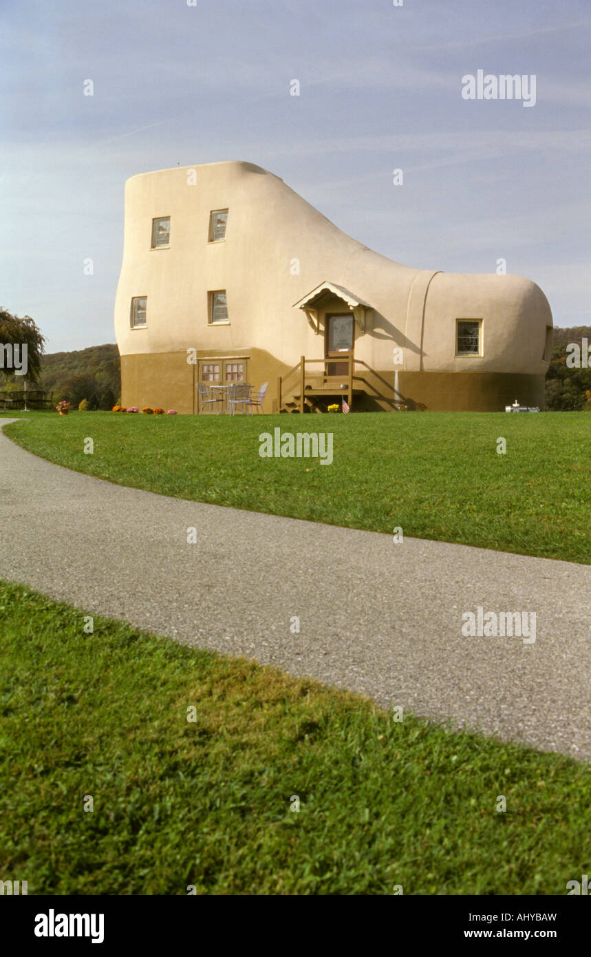 Filastrocca ispirata regime di pubblicità vi era una vecchia signora che viveva in una scarpa Haines House di York Pennsylvania PA americana Foto Stock