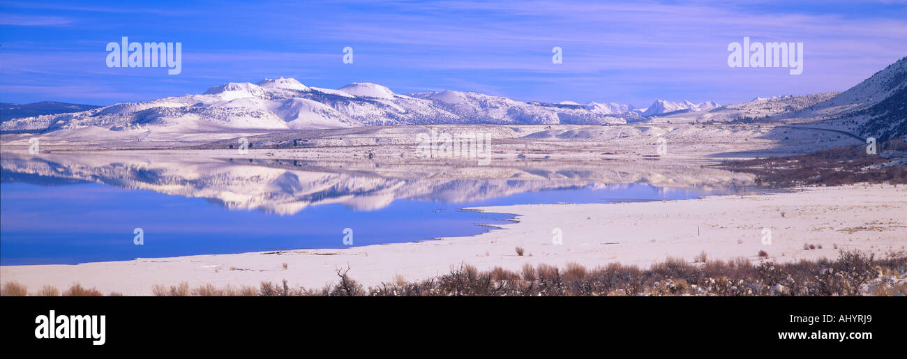 Inverno al Lago Mono in California Foto Stock