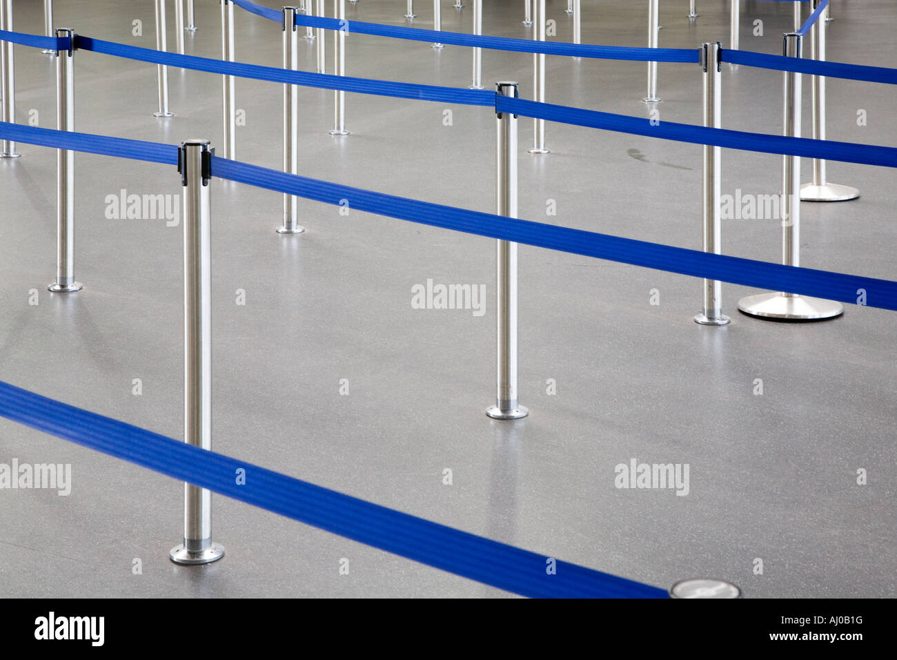 Accodamento passeggero guide del nastro e i poli Foto Stock