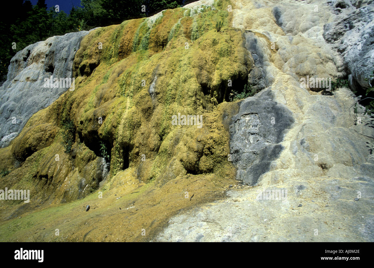 Termal sorgente e concrezioni calcaree di Bagni di San Filippo Toscana Italia Foto Stock