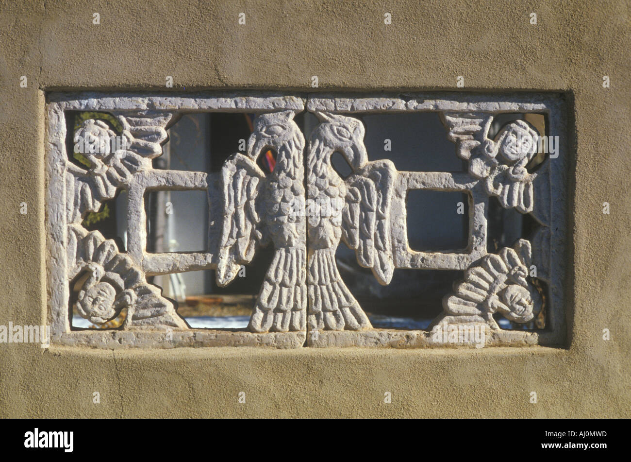 Adobe ornamento Santa Fe NM Foto Stock