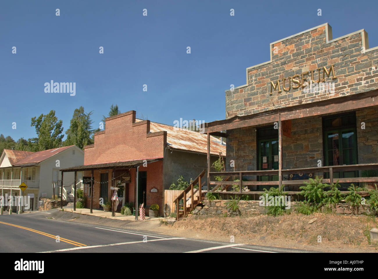 California Gold Country la contea di Amador città di Amador City downtown main street Foto Stock