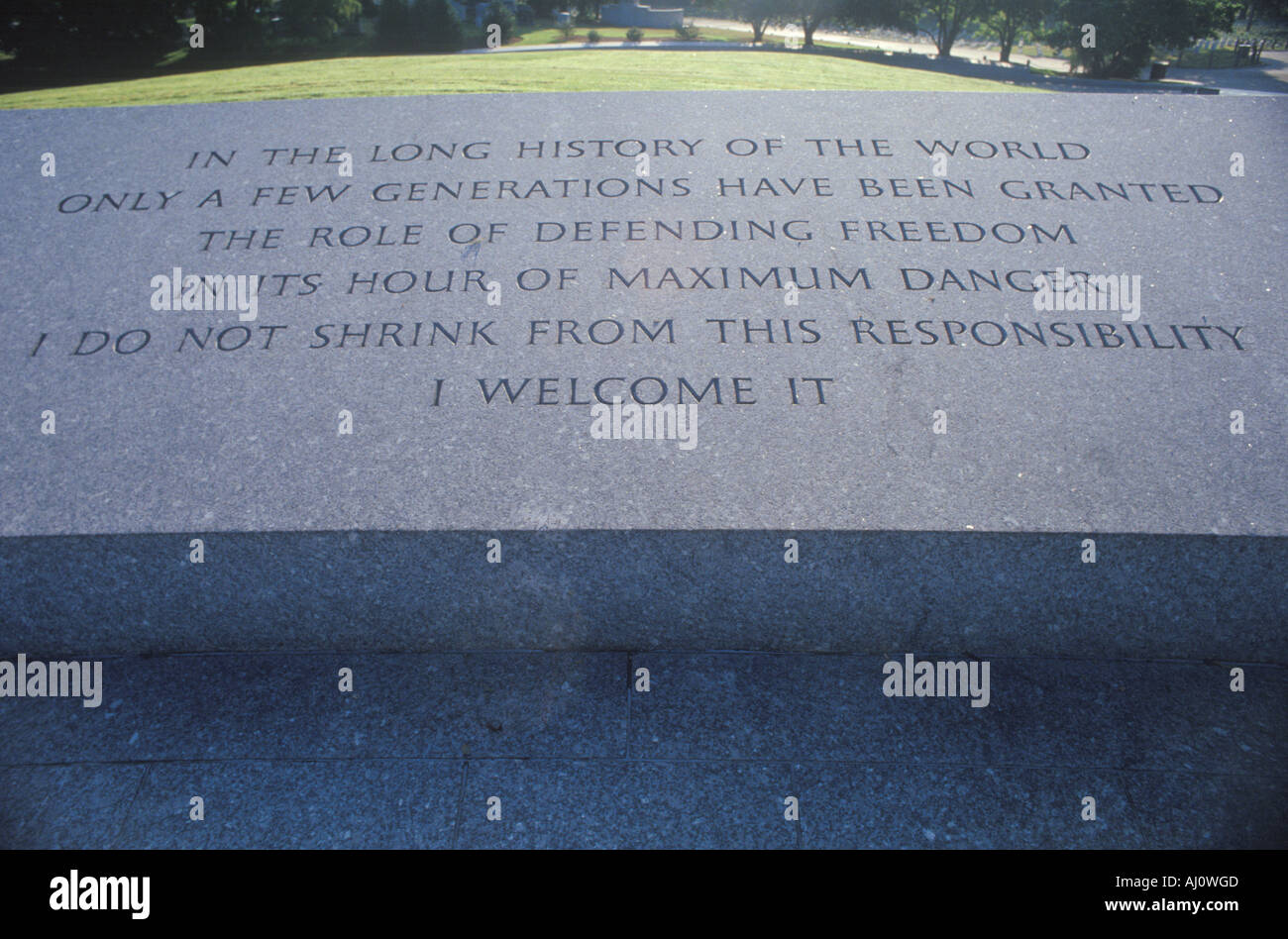 Tomba di John F Kennedy il Cimitero di Arlington Washington D C Foto Stock