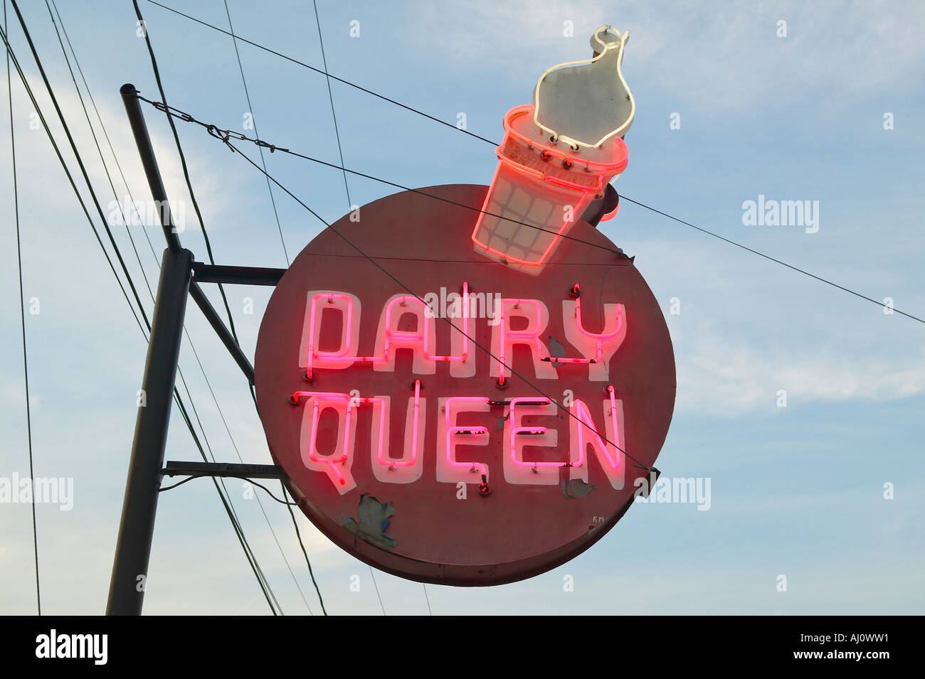 Dairy Queen Gelateria nel centro di GA lungo l'autostrada 22 nel sud-est USA Foto Stock