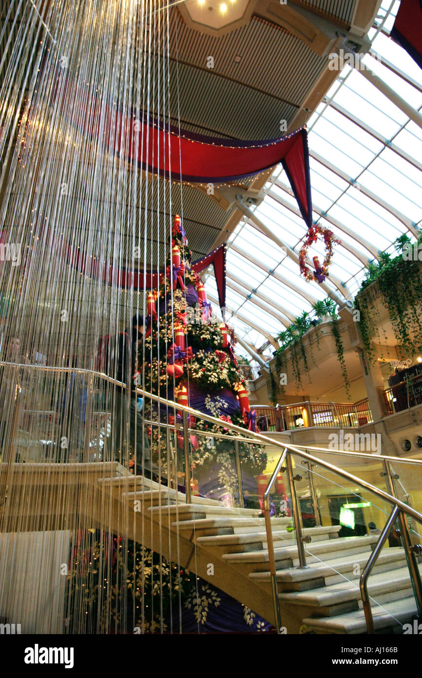 Christmas Shopping Mall Foto Stock