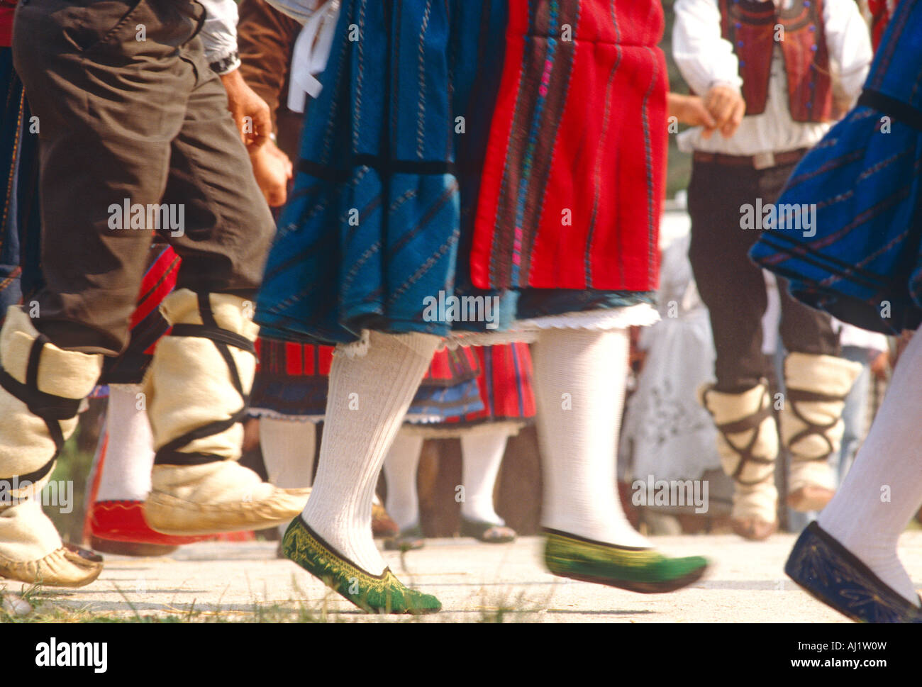 La Bulgaria costume tradizionale Foto Stock