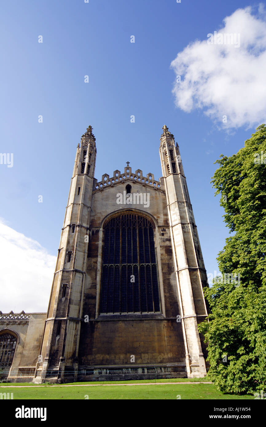 Kings Cappella fronte orientale su re Parade Cambridge Cambridgeshire Regno Unito Foto Stock