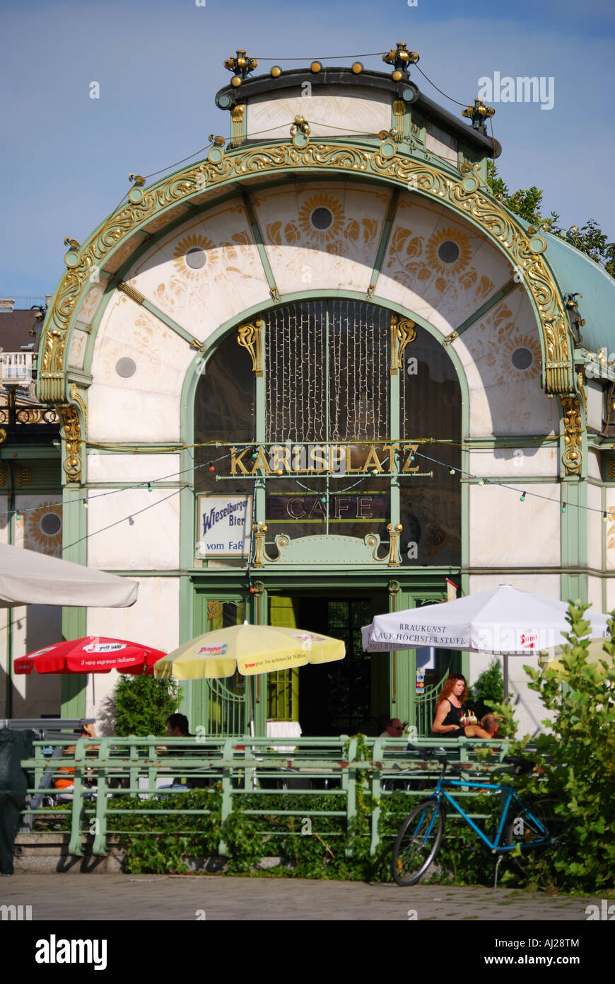 Padiglioni Wagner, Karlsplatz, Vienna, Wein, la Repubblica d' Austria Foto Stock