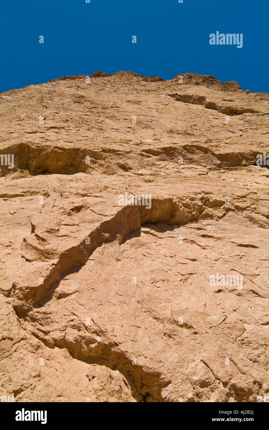 Roccia alta faccia della parete, guardando in alto, Camelback Mountain, Phoenix in Arizona, Stati Uniti d'America Foto Stock