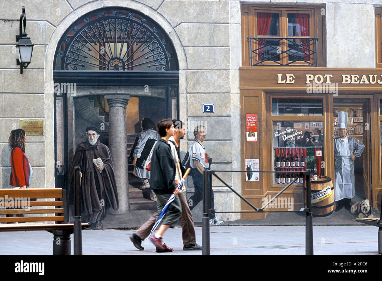 Presque Ile affresco di persone famose Foto Stock