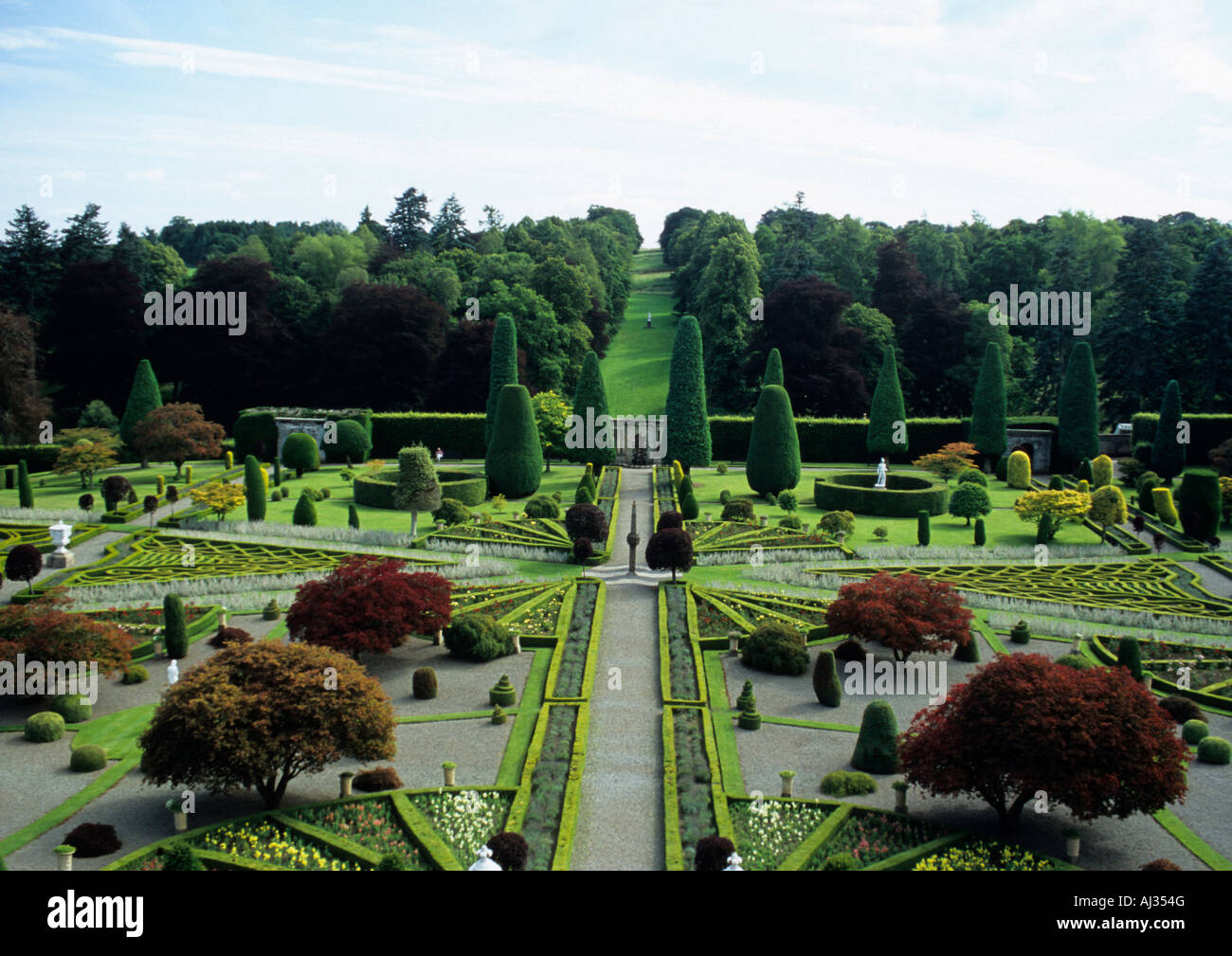 Drummond Castello e Giardini in Crieff Perthshire Scozia UK Foto Stock