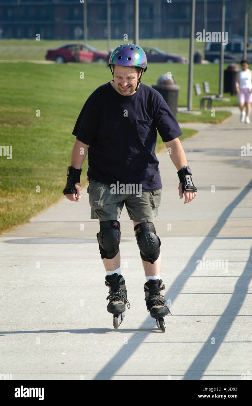 Maschio di lame a rullo per esercizio Foto Stock