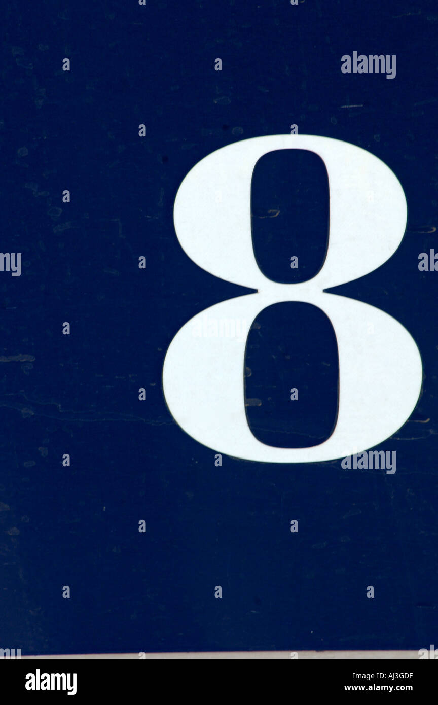 Numero 8 Foto Stock