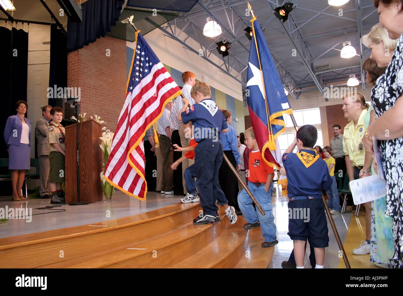 La dedizione di Birdville Independent School District s più recente scuola elementare Walker Creek elementari. Foto Stock