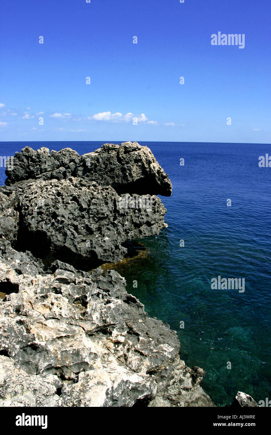 Una vista di tranquillità a Sidari, Corfú. Foto Stock