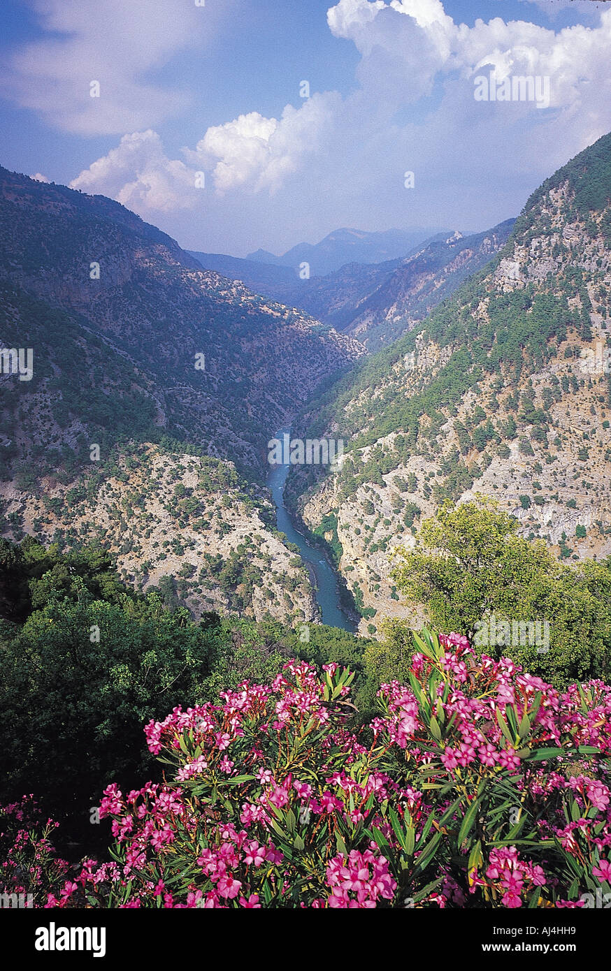 Gola in sui monti Taurus Range, Mediterraneo orientale, Turchia. Foto Stock