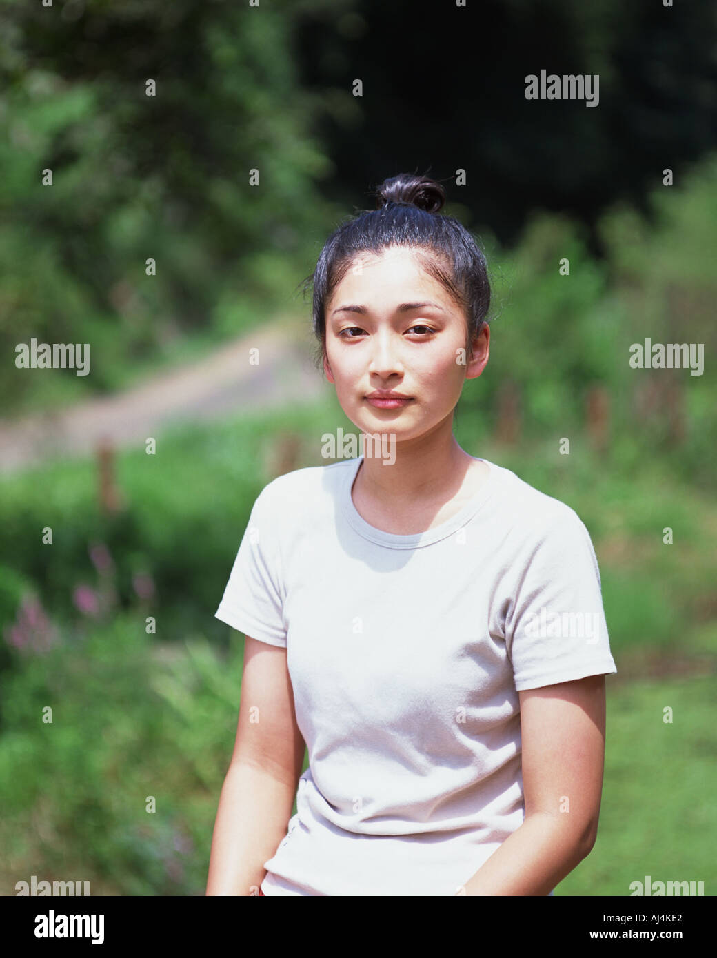 Ritratto di una giovane donna Foto Stock