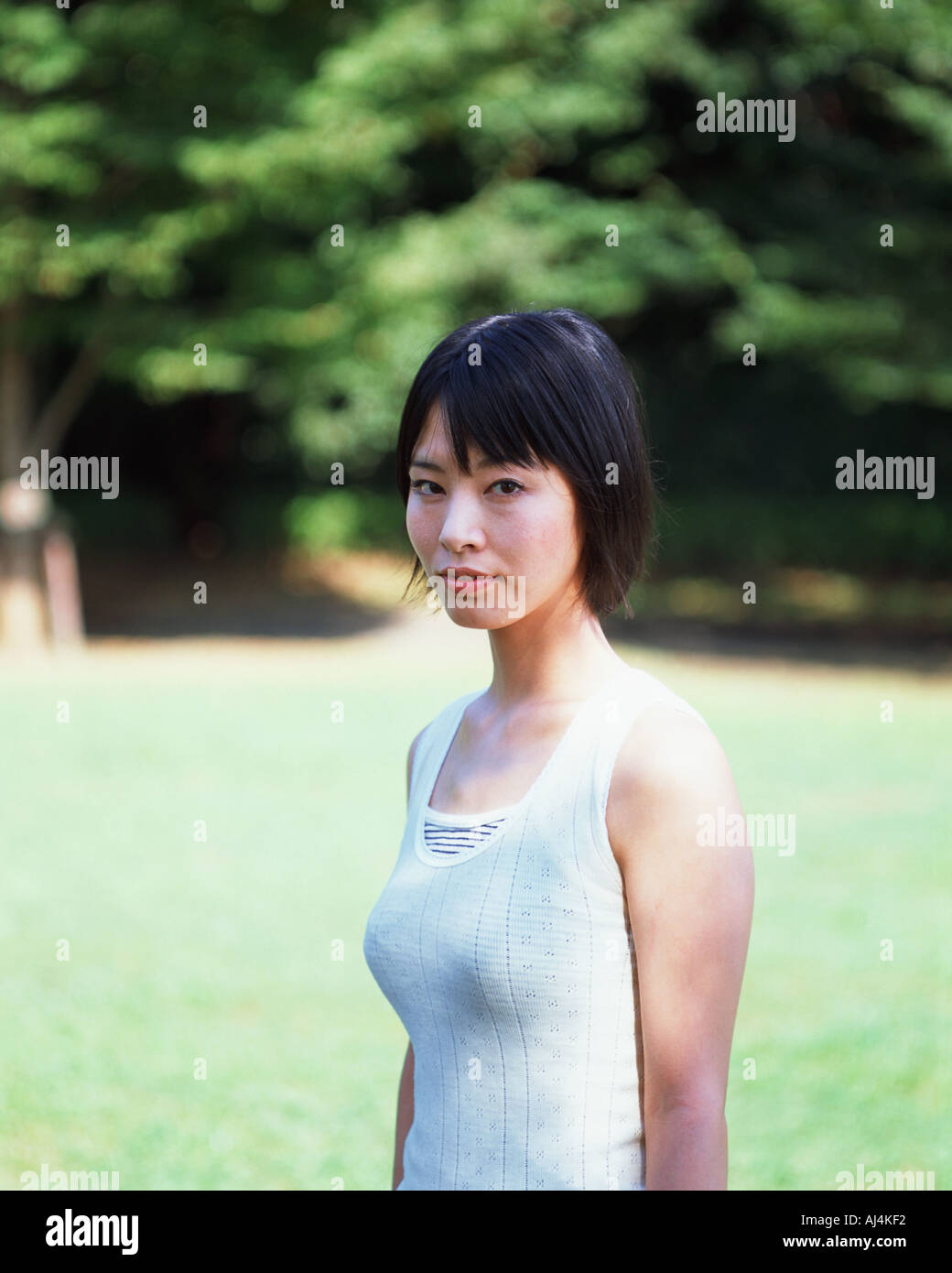 Ritratto di una giovane donna Foto Stock
