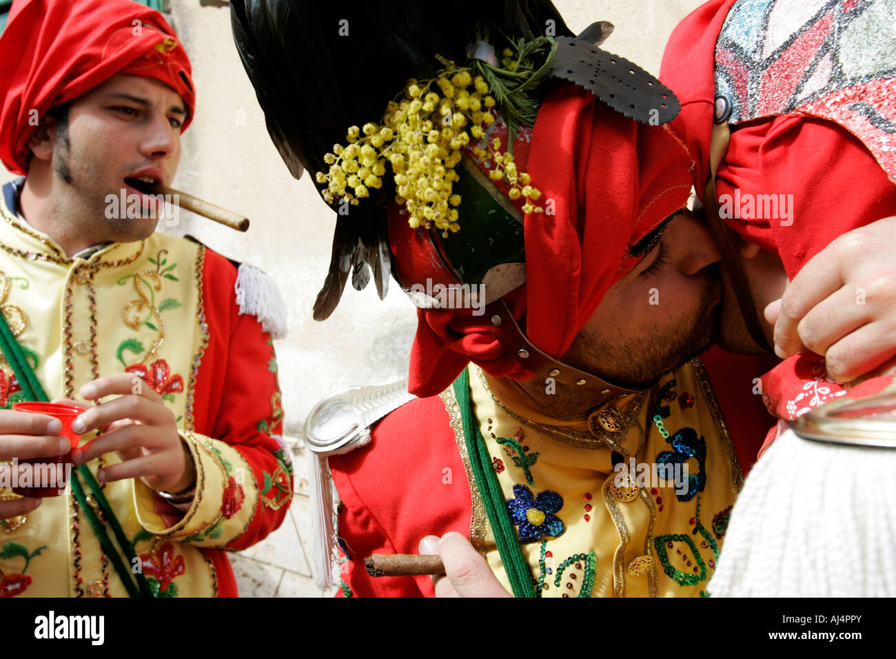 I Giudei Judaean festa durante la Settimana Santa San fratello della Provincia di Messina Sicilia Italia Foto Stock