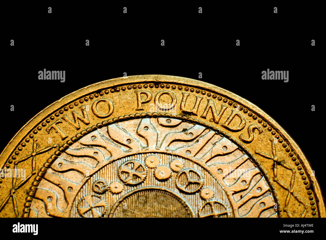 2 libbra di moneta dalla grande British Pound valuta Foto Stock