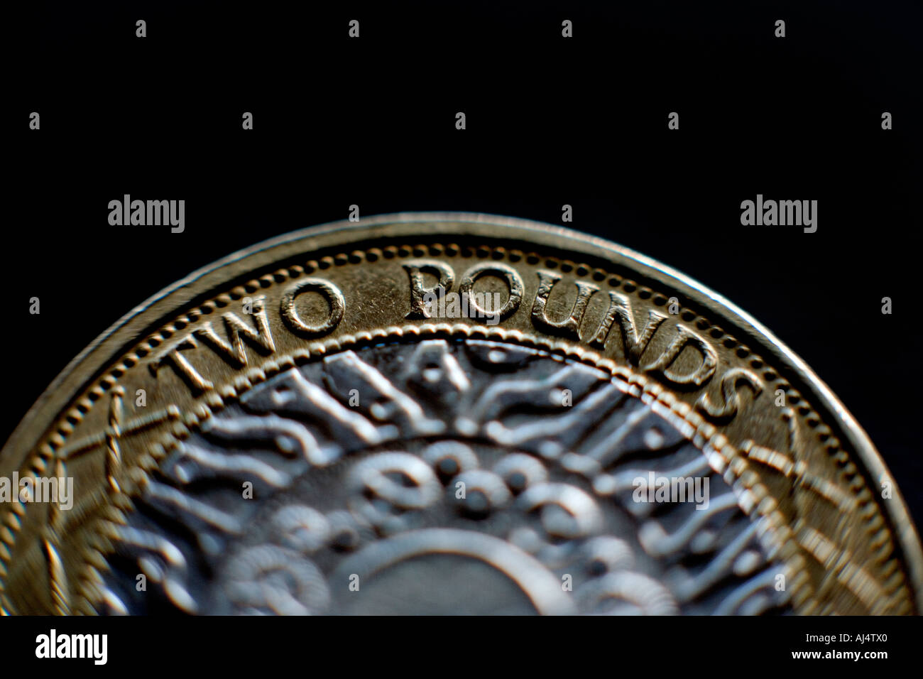 2 libbra di moneta dalla grande British Pound valuta Foto Stock