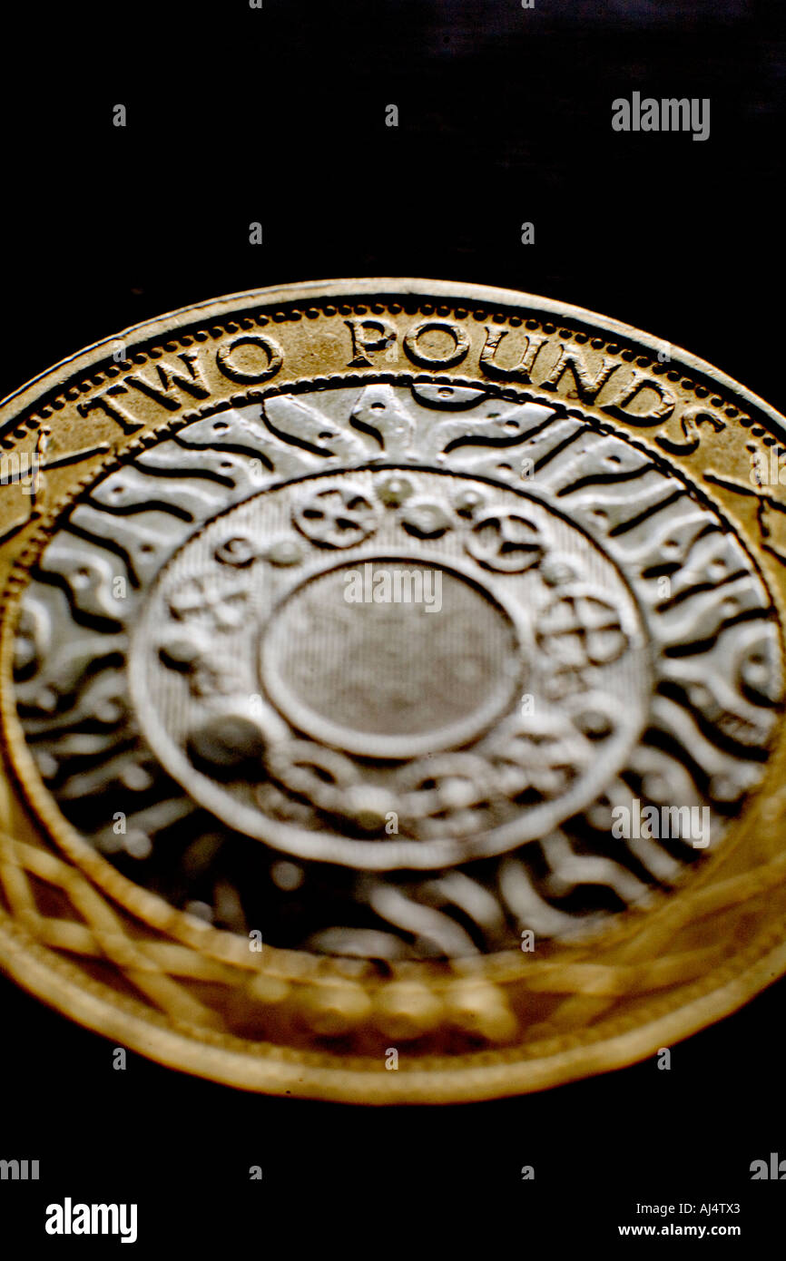 2 libbra di moneta dalla grande British Pound valuta Foto Stock