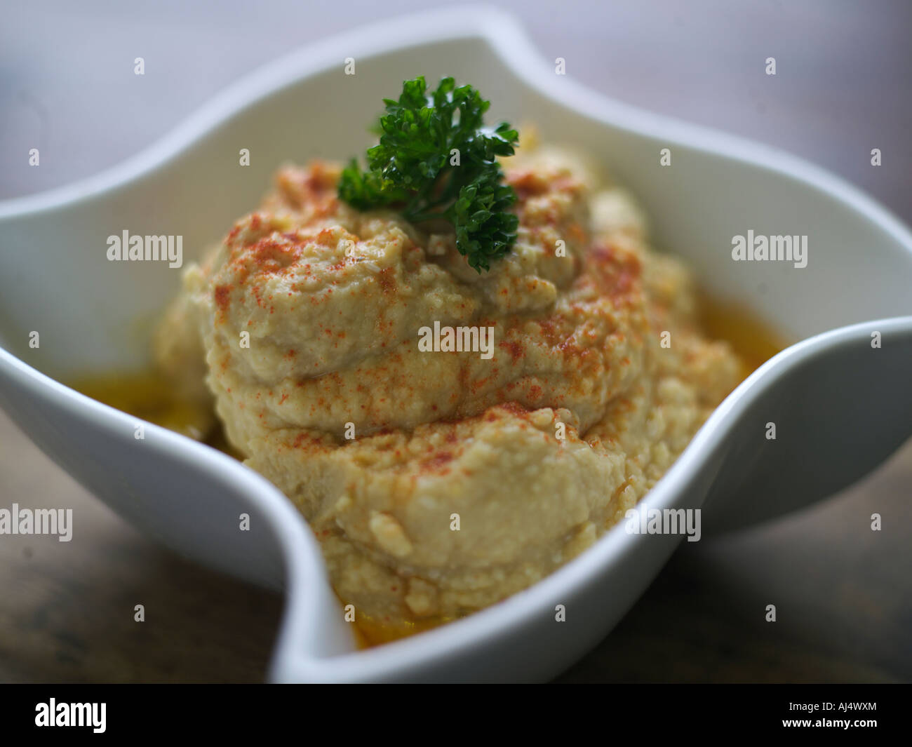 Hummus ceci cibo Foto Stock