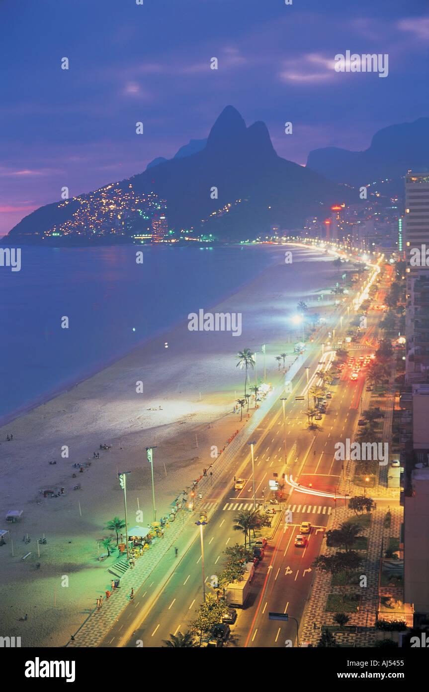 Impanema spiaggia di Rio de Janeiro in Brasile Foto Stock