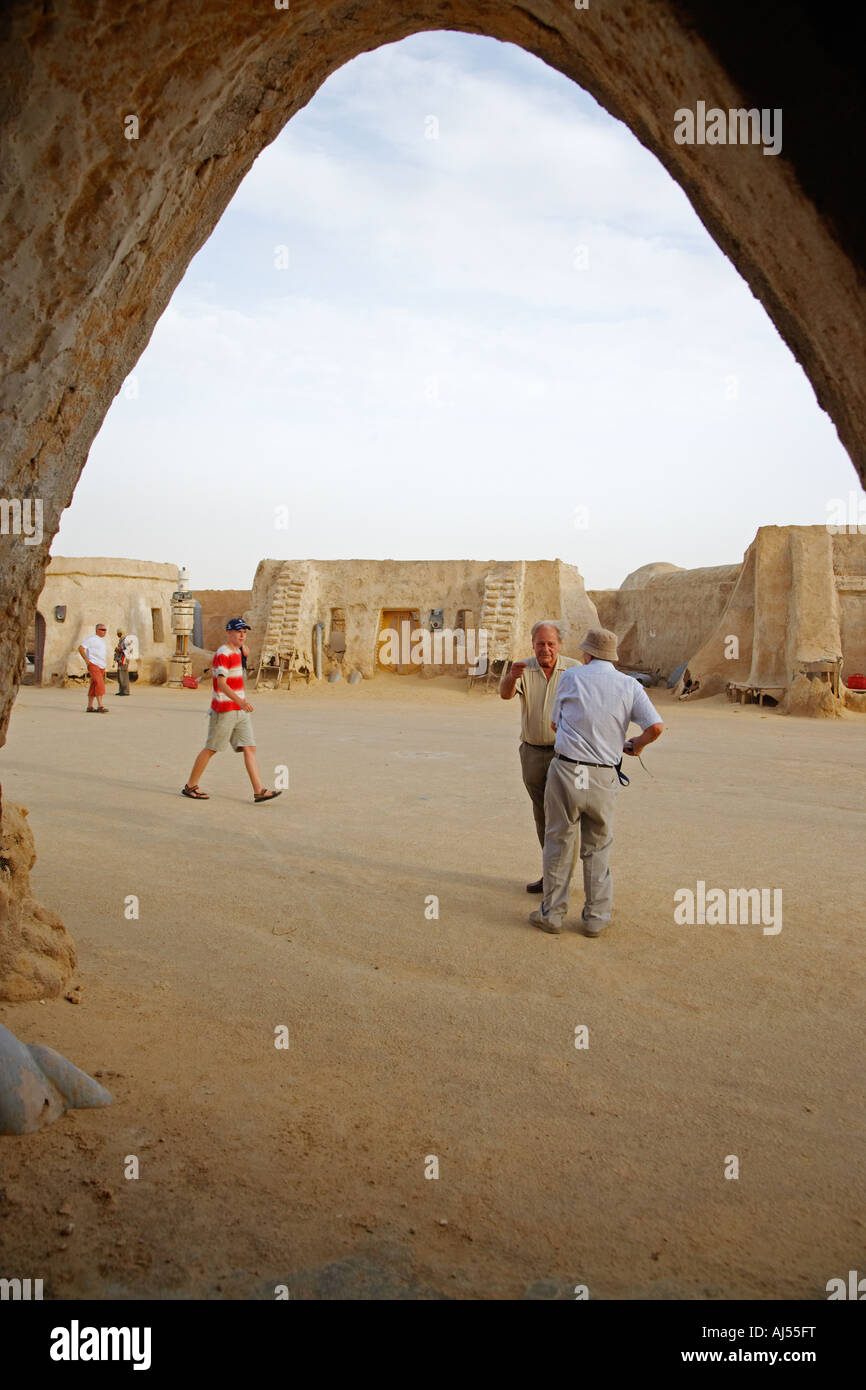 Vecchio film della serie di Guerre Stellari insieme a Ong Jemel, Tunisia Foto Stock