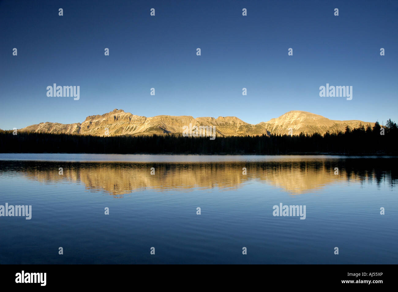 Mirror Lake alte montagne Uinta Utah Foto Stock