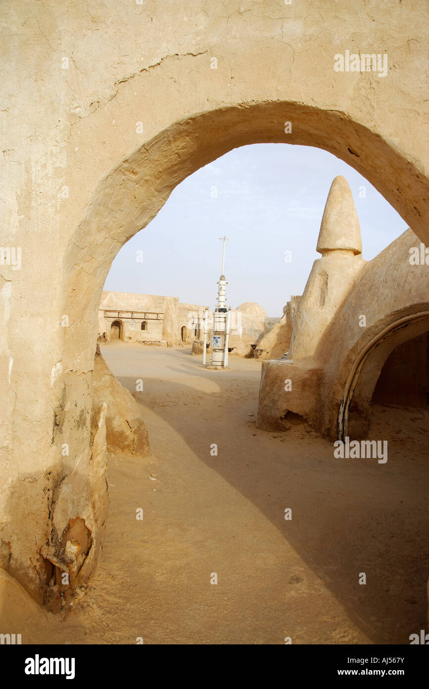 Star Wars set cinematografico a Ong Jemel, Tunisia Foto Stock